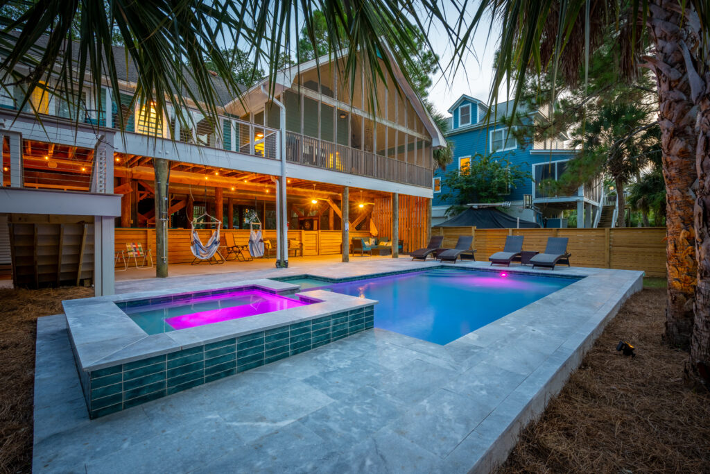 Replacing Old Tile & Coping, LED Pool Lighting